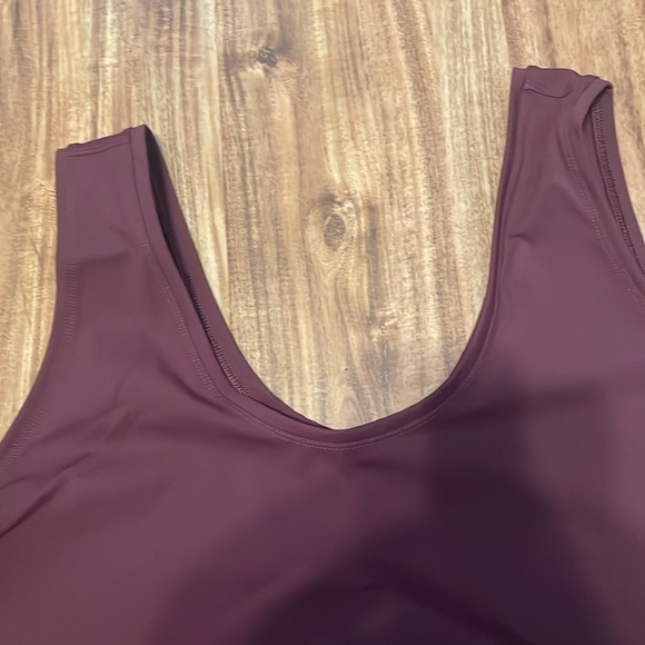 Spanx women’s size 2X tank shapewear burgundy red base top shirt round neck - Picture 2 of 6